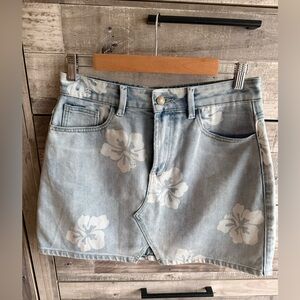 Rip Curl floral denim skirt
